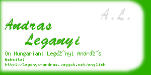 andras leganyi business card
